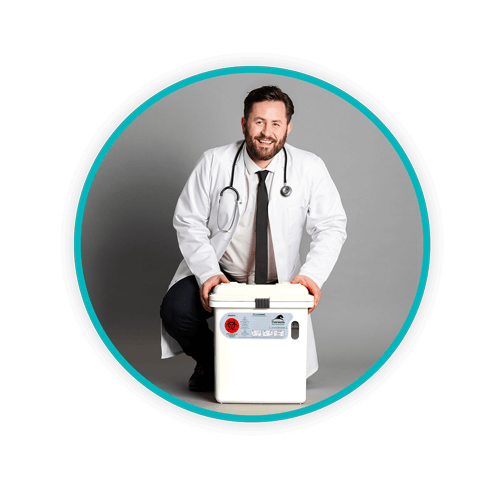 New Normal | Sharps Waste 1 Circle doctor sitting S22