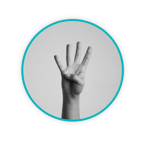 Circle four fingers
