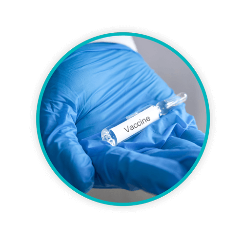 circle gloved vaccine